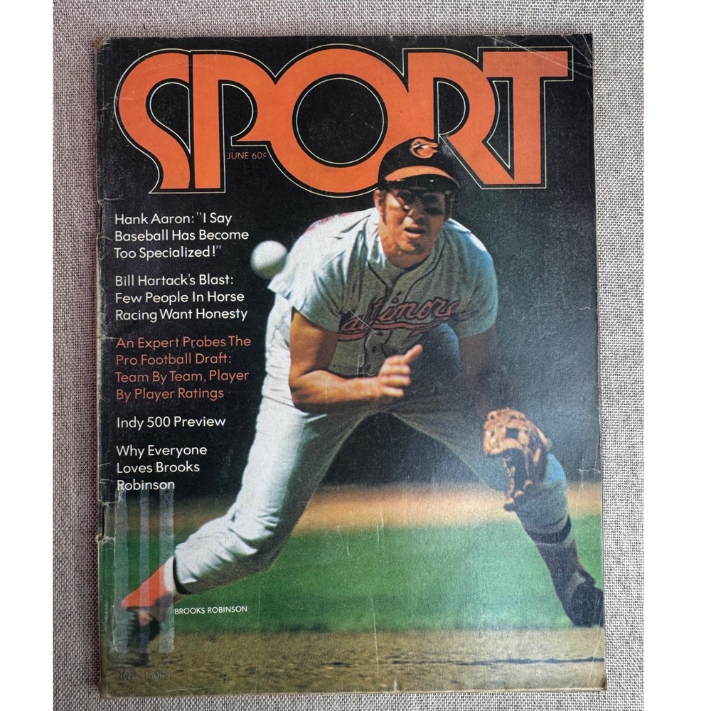 Vintage SPORT Magazine June 1972 Brooks Robinson Orioles Hank Aaron No. 6 Vol 53